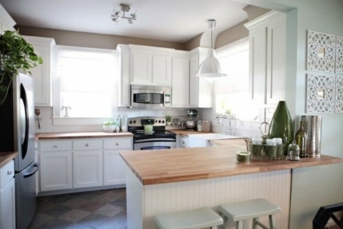 model-kitchen countertop wood