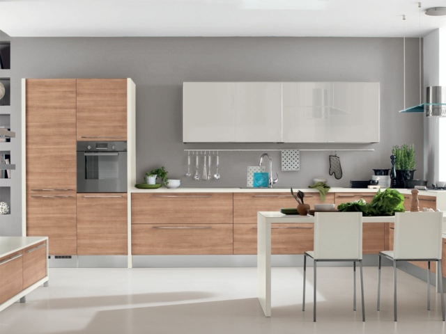 wood design kitchen model