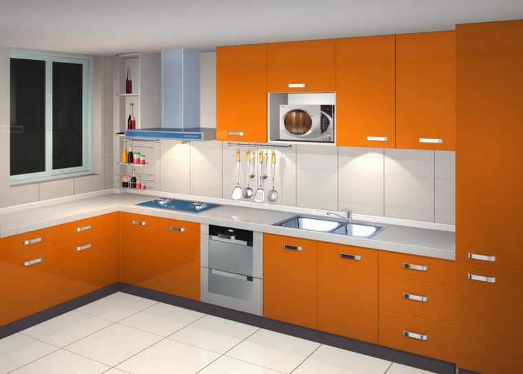 orange kitchen model