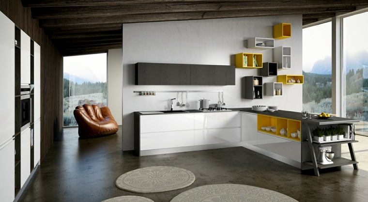 stylish modern kitchen design template