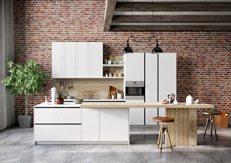 modern kitchen models furniture design white deco brick