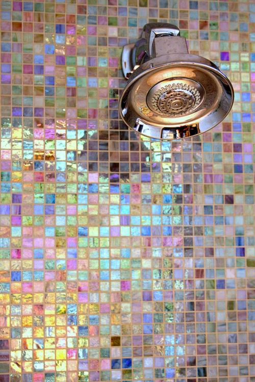 mosaic tile bath room