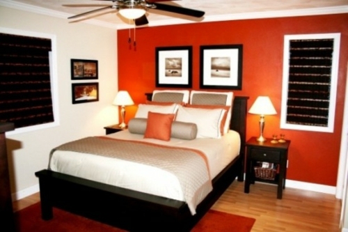 orange patterns wall carpet