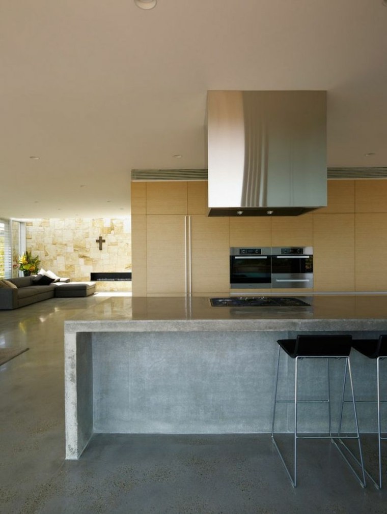 interior design kitchen modern island concrete idea