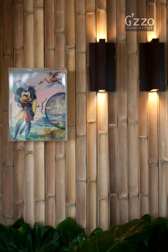 bamboo wall deco idea