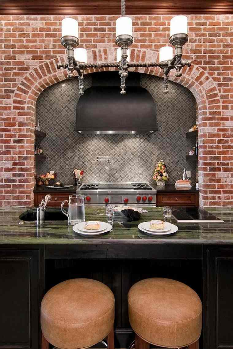 brick wall decoration kitchen