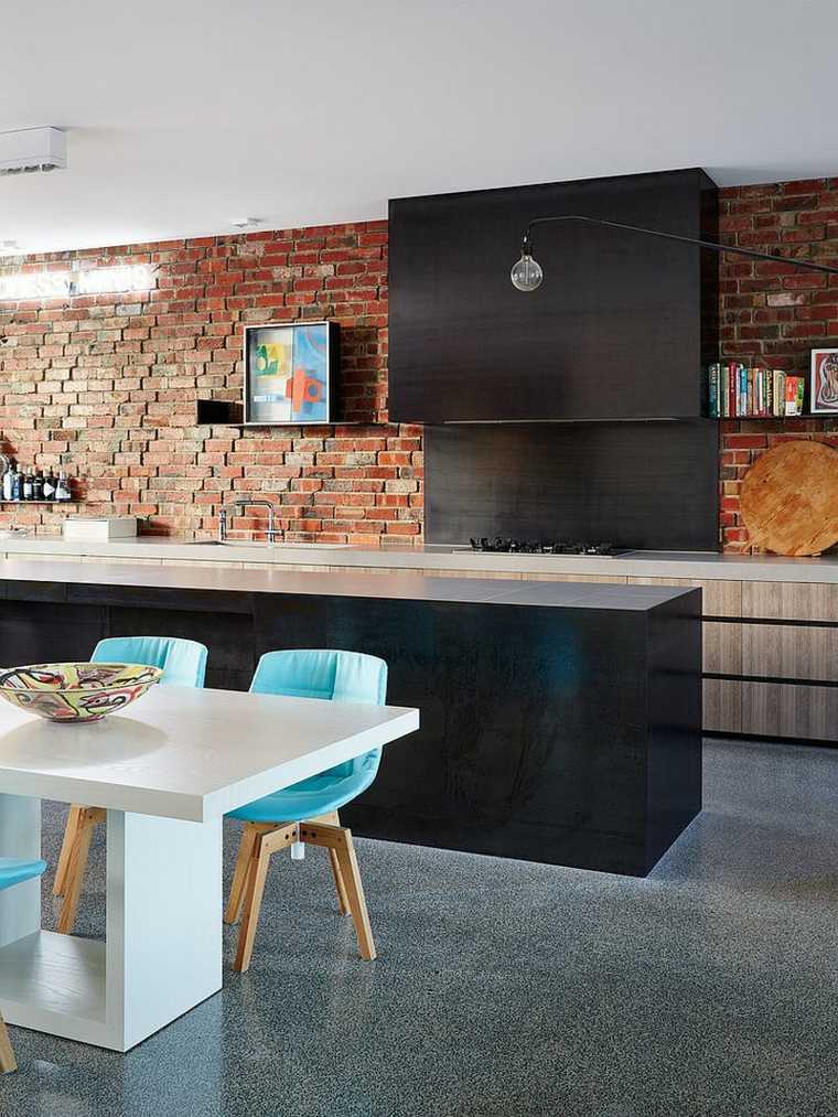 Wall bricks idee elegante cuisine