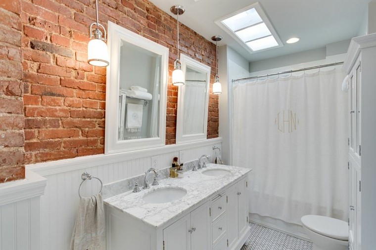 wall bricks bathroom