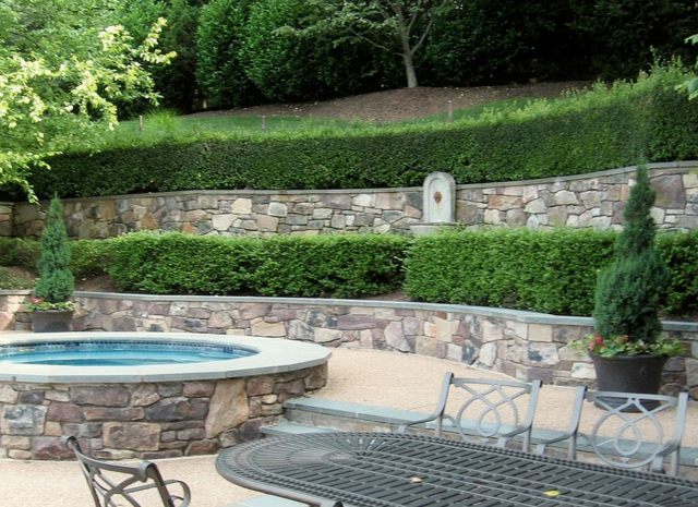 retaining wall garden terrace