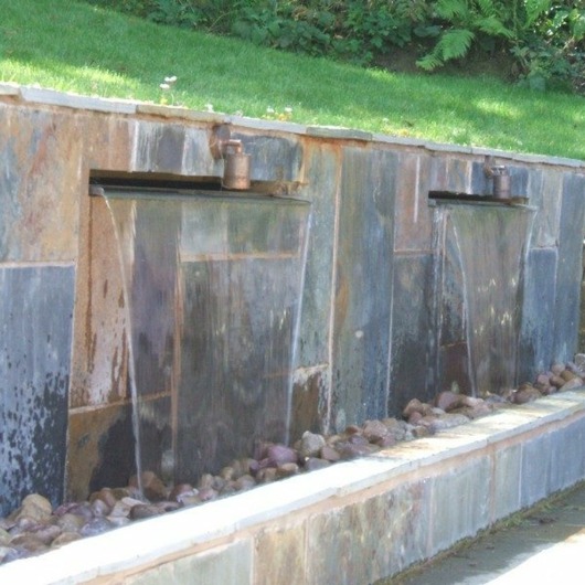 wall water stone deco