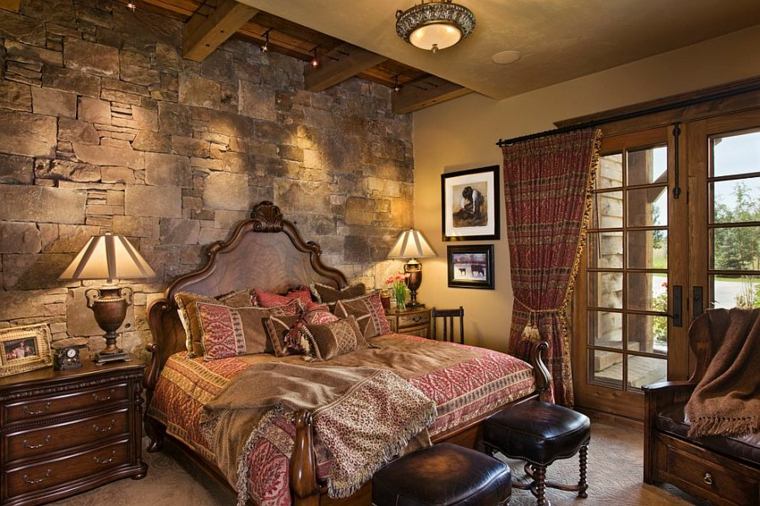 stone wall luxurious room