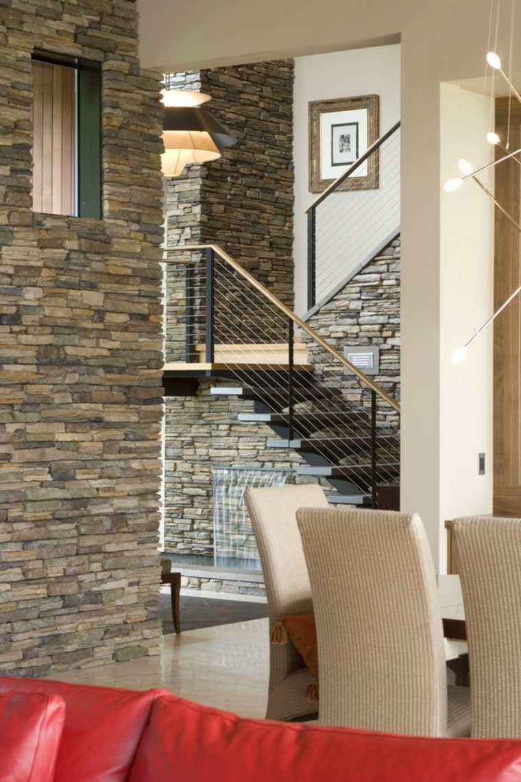 wall stone staircase decoration