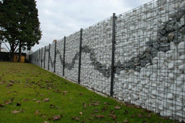 decorative gabion wall