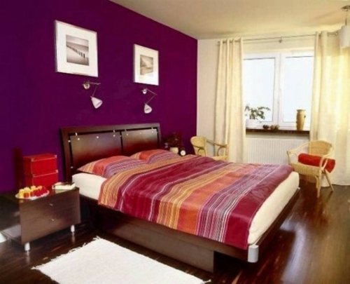 purple painted wall