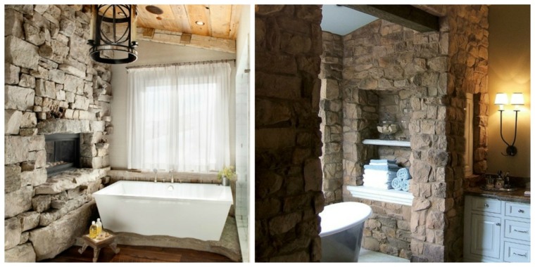 Wall-bath-tub-in-stone bath-wood-Layouts