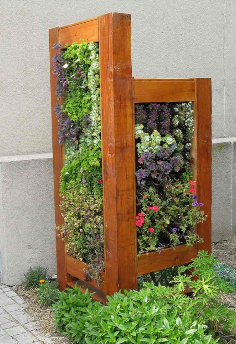 vertical gardens idea wood plants outdoor garden