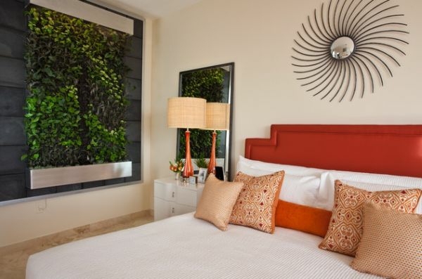 plant wall bedroom idea