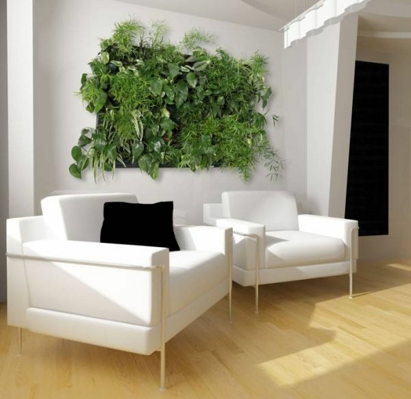 green walls idee deco living room
