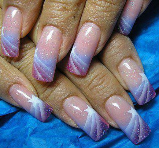 nail art shiny shades