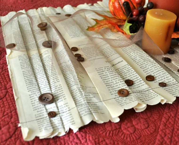 old book tablecloth