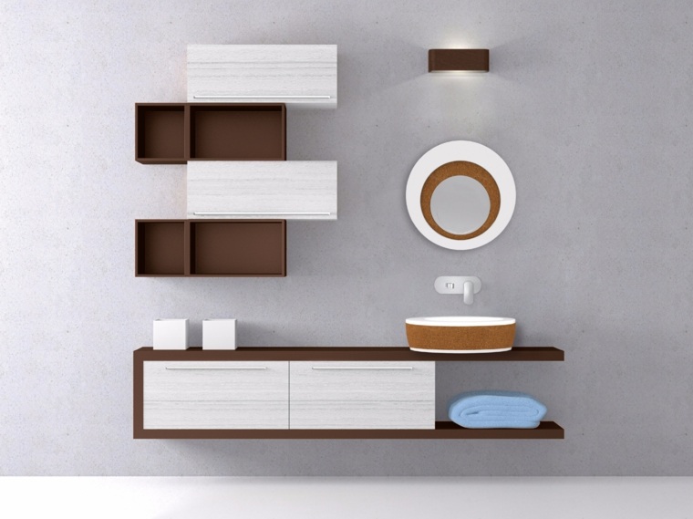 bathroom design vasuqe cork furniture bathroom round mirror idea furniture wood