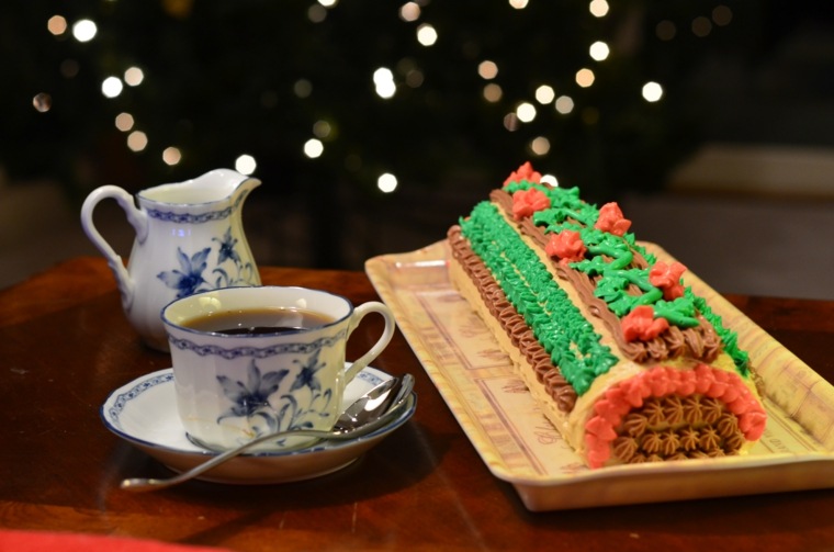 christmas log decoration recipe idea meal