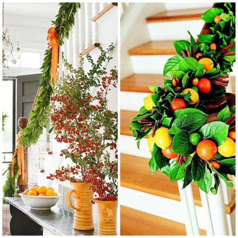 idea christmas decoration stairs atmosphere party ideas