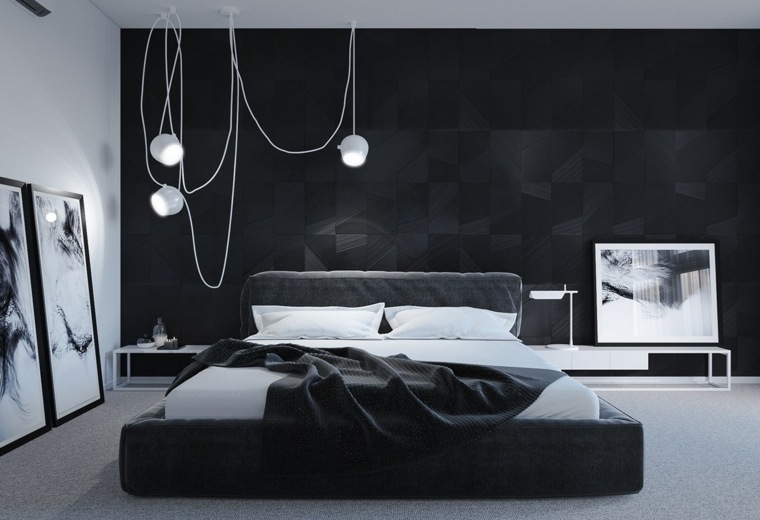 black and white room design modern fixture chalkboard