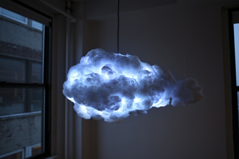 suspension child room design cloud light fixture