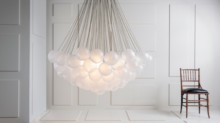 suspension child room design cloud balloons original idea