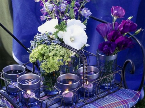 shades blue purple deco tray