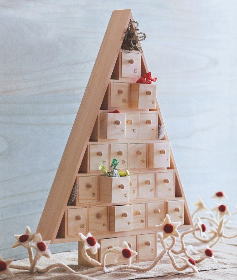 Christmas deco object Modern advent calendar