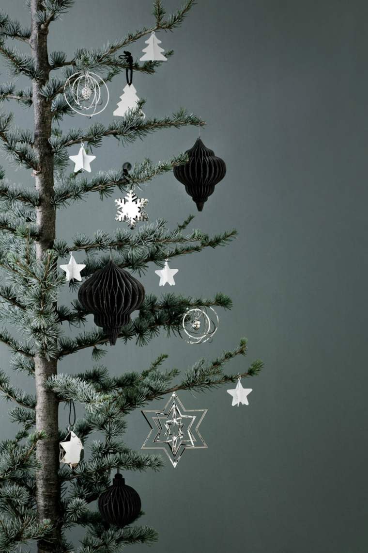 deco idea christmas tree modern ecological balls Scandinavian design