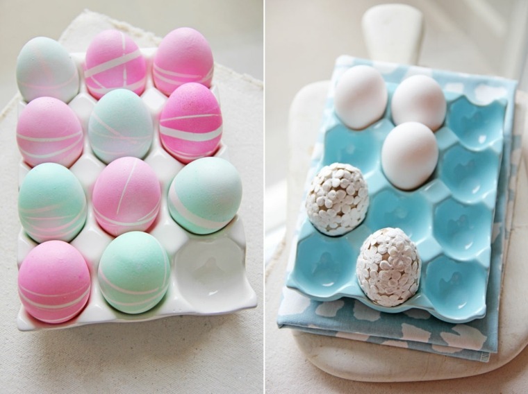 telur Paskah warna warna pastel anda