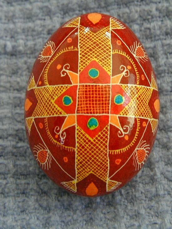 colorful easter eggs cross pattern