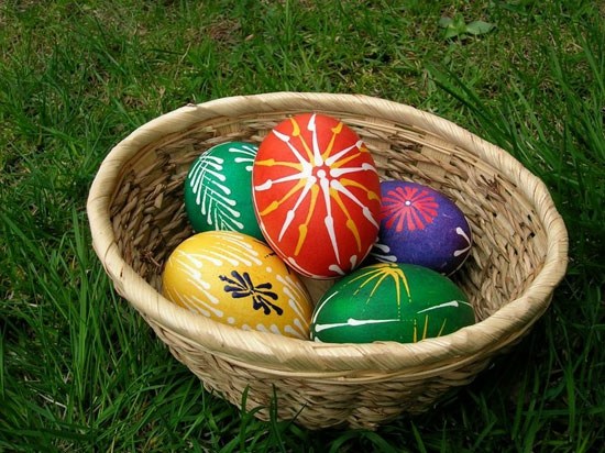 pattern-drawn easter eggs