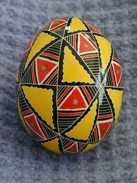 easter eggs triangle pattern