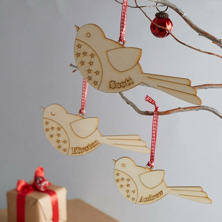 decoration bird wood hanging making decoration christmas idea