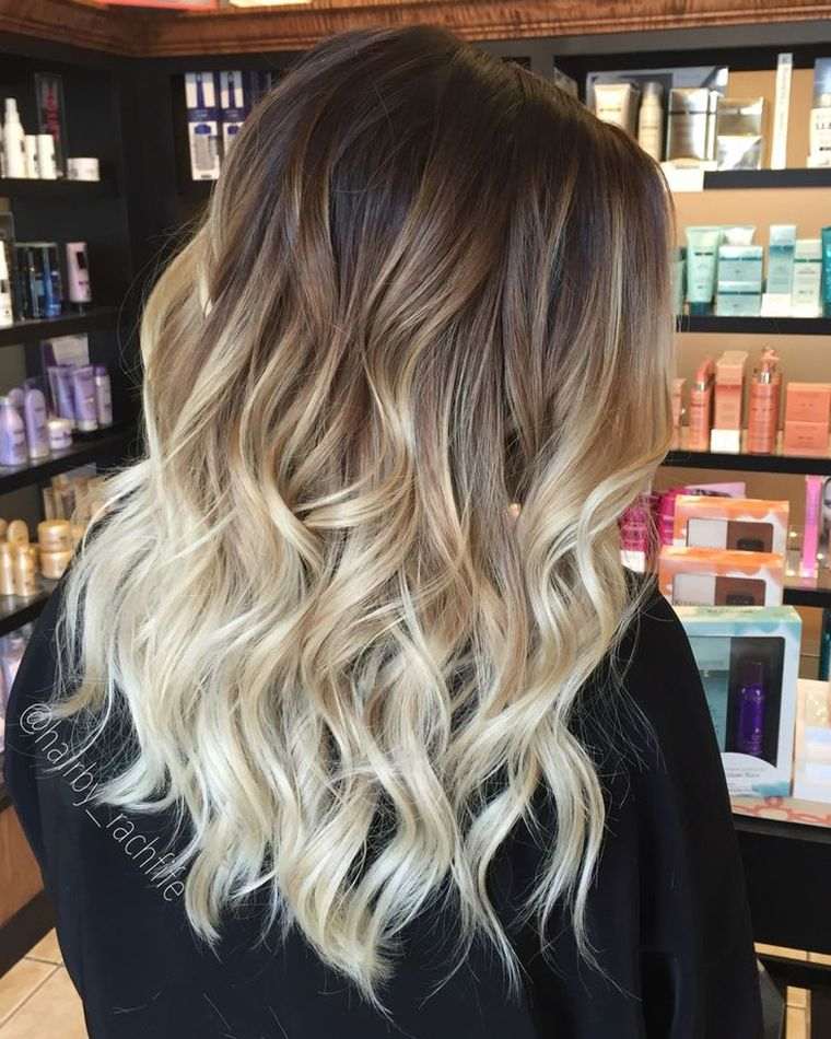 shaded blonde ripples long hair idea hairstyles woman trend