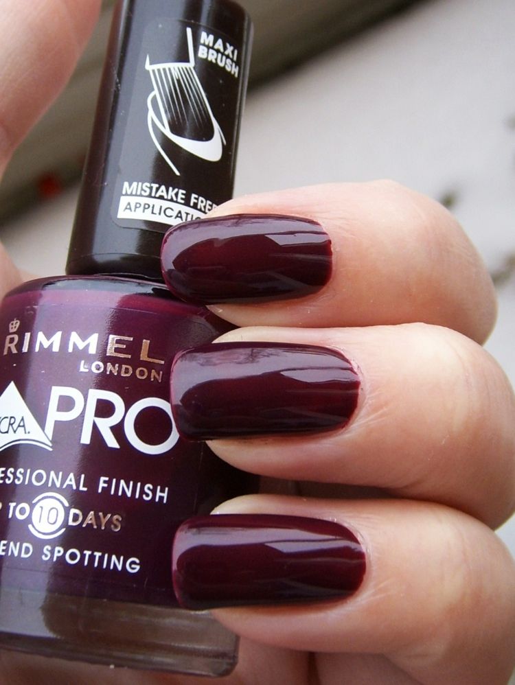 deco nail burgundy shade autumn