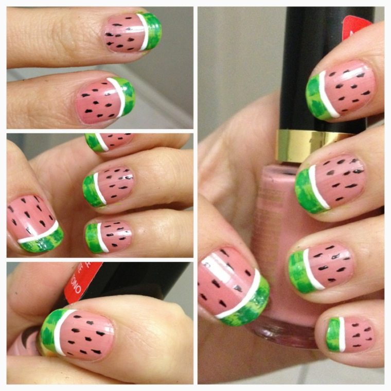 decoration gel nails original idea watermelon