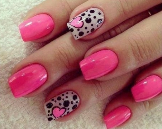 pink summer nails