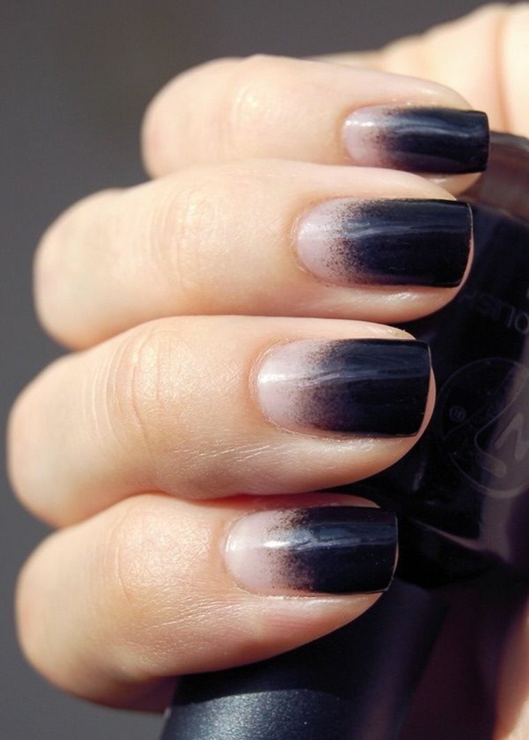 trend nail decoration black nail polish original idea