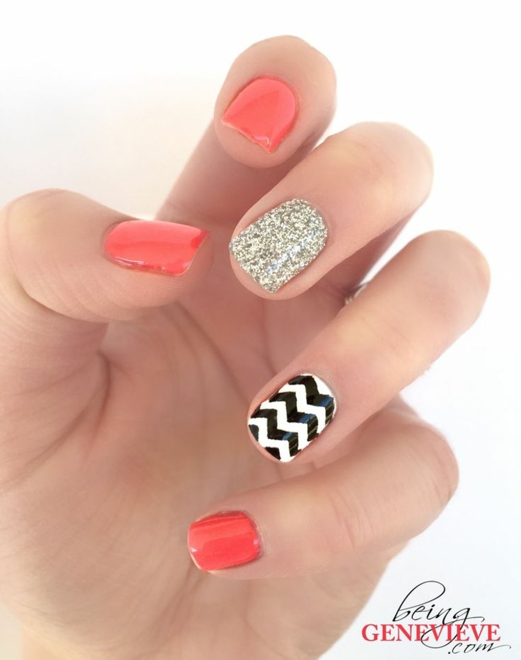 idea nail trend in deco gel drawing manicure