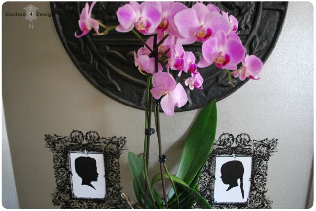 purple orchidee decoration living room