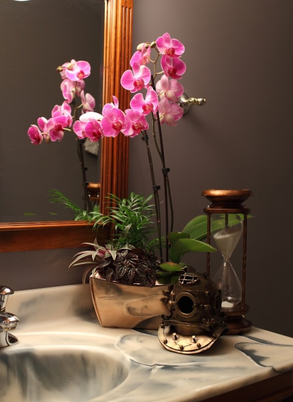 pink orchidee bath room original