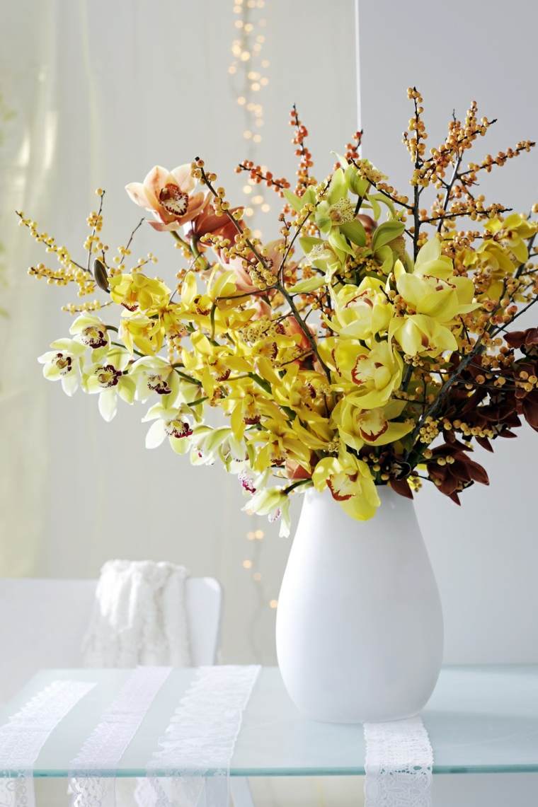 deco ideas flower bouquets table