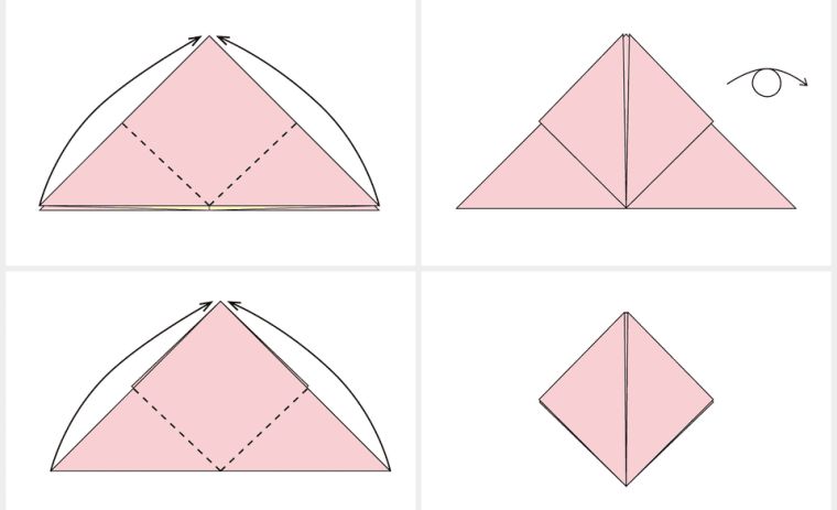 origami blomma lätt-instruktioner-tulpan