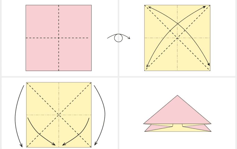 origami cvetni listi tulipana-listi-tutorial