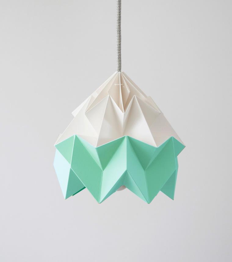 origami-lampte upphängda papper